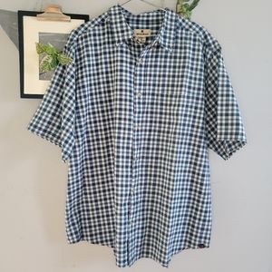 Woolrich Men's Short Sleeve Plaid Button Down Shirt XL